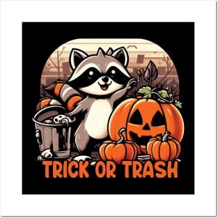 Trick Or Trash Racoon Posters and Art